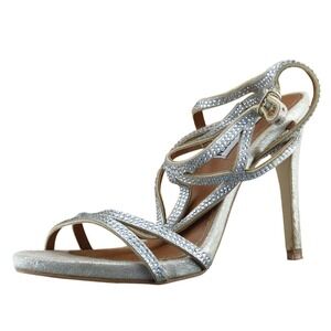 Steve Madden Sz 6 M Beige Open Toe Stiletto Synthetic Kellie